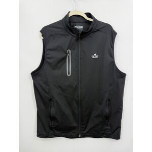 Levelwear Lost Creek Country Club Vest Mens L Black Full Zip‎ Performance Golf